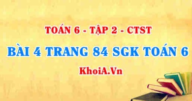 Bài 4 trang 84 SGK Toán 6 Tập 2 Chân trời sáng tạo